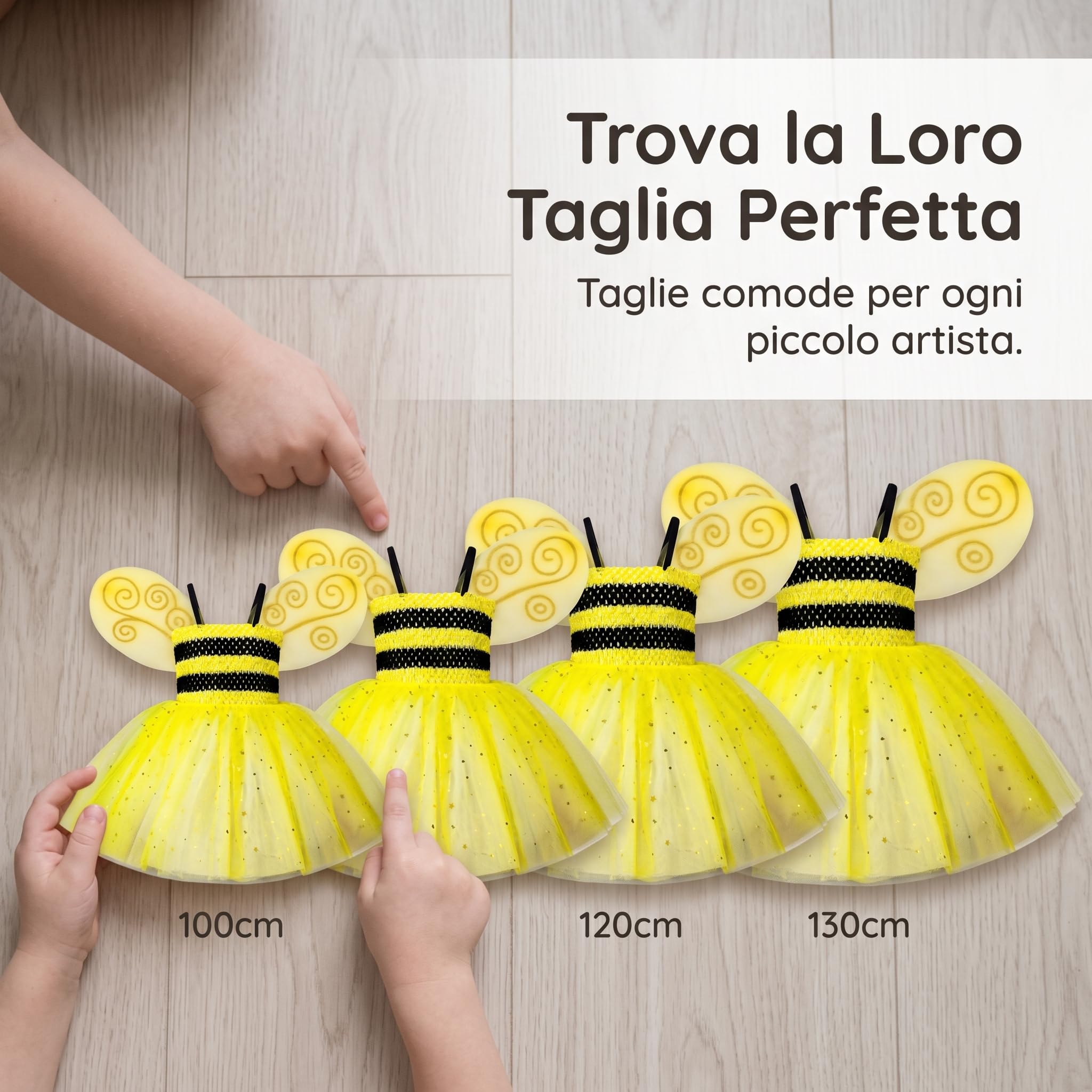Completo da Ape per Bambini con Tessuto E Durevole per in Maschera E Recita Scolastica con