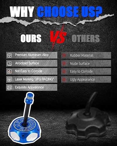 Miniatura 8 de Tapa de gasolina CNC Dirt Bike Tapa de tanque de combustible de aluminio con manguera de ventilación para XRCRF 50 estilo y clon Chinese Pit