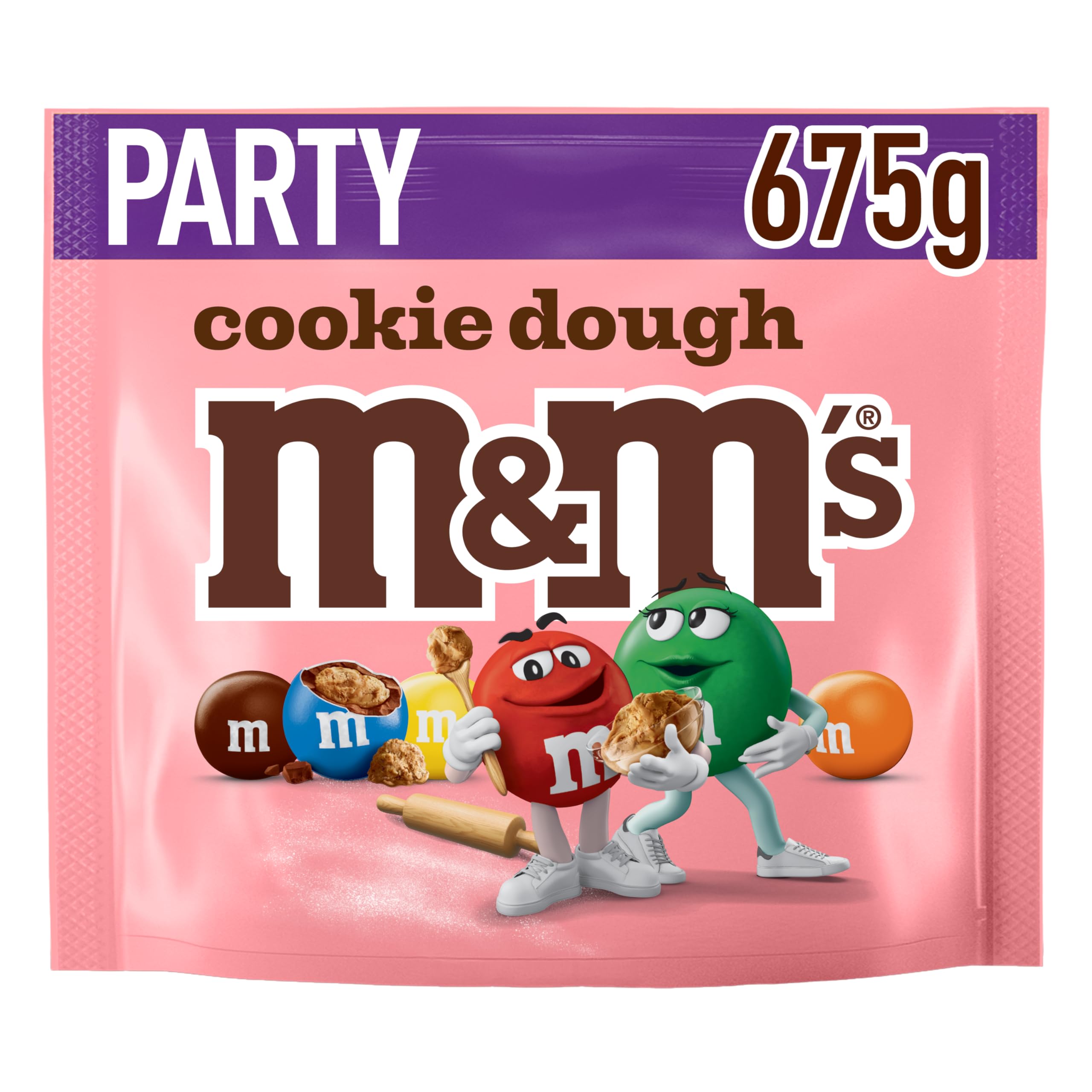 M&M's Cookie Dough, Knackige Schokolinsen mit Keksteiggeschmack und Bunter Zuckerhülle, 6750g (10er Pack)