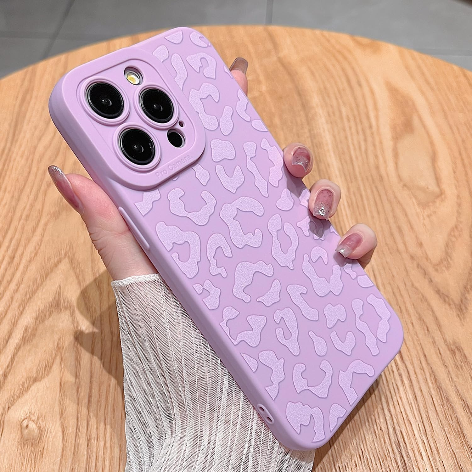 Coque iPhone 15 Pro Max antichoc fine résolvant les risques de rayures pour filles