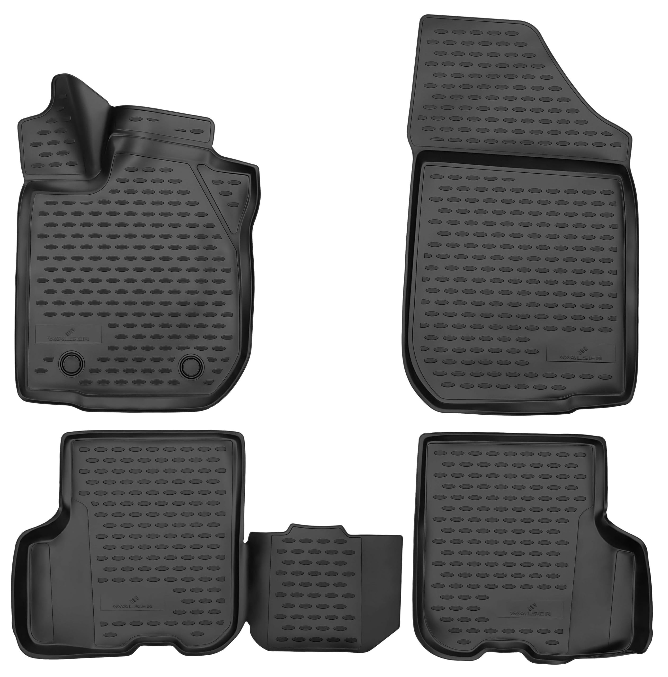 WALSER Alfombrillas de goma a medida XTR compatible con Dacia Logan MCV 2 2013-2020, alfombrilla coche, protector de suelo coche