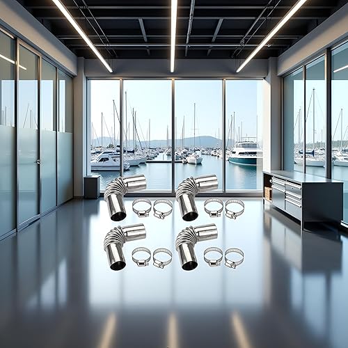 Miniatura 6 de 4 unids acero inoxidable 0.945 in aire diesel aparcamiento calentador tubo tubo tubo codo conector para Webasto Eberspacher Diesel barco calentador