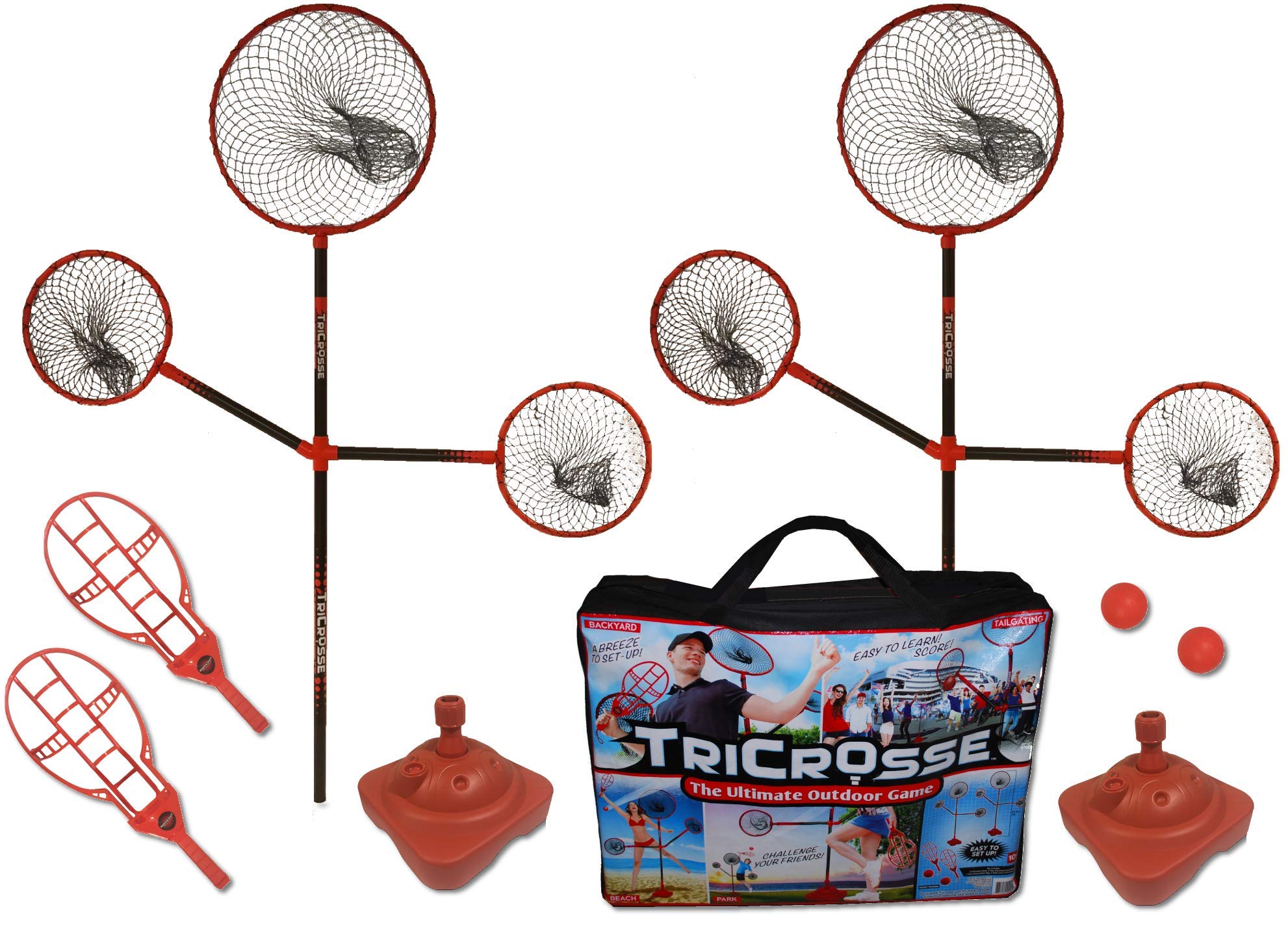 TriCrosse Extreme Set for Indoor/Outdoor Play - A Challenging Backyard & Beach Game