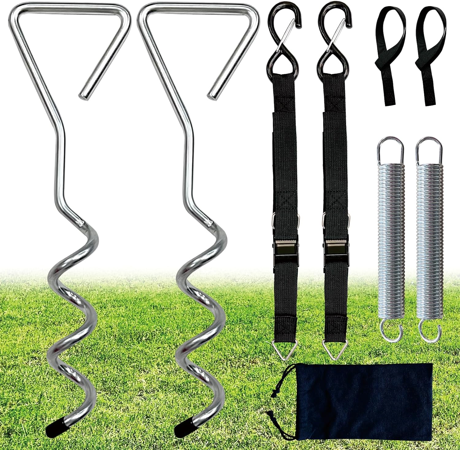 Dulepax RV Awning Tie Down Kit, Heavy Duty RV Awning Anchor