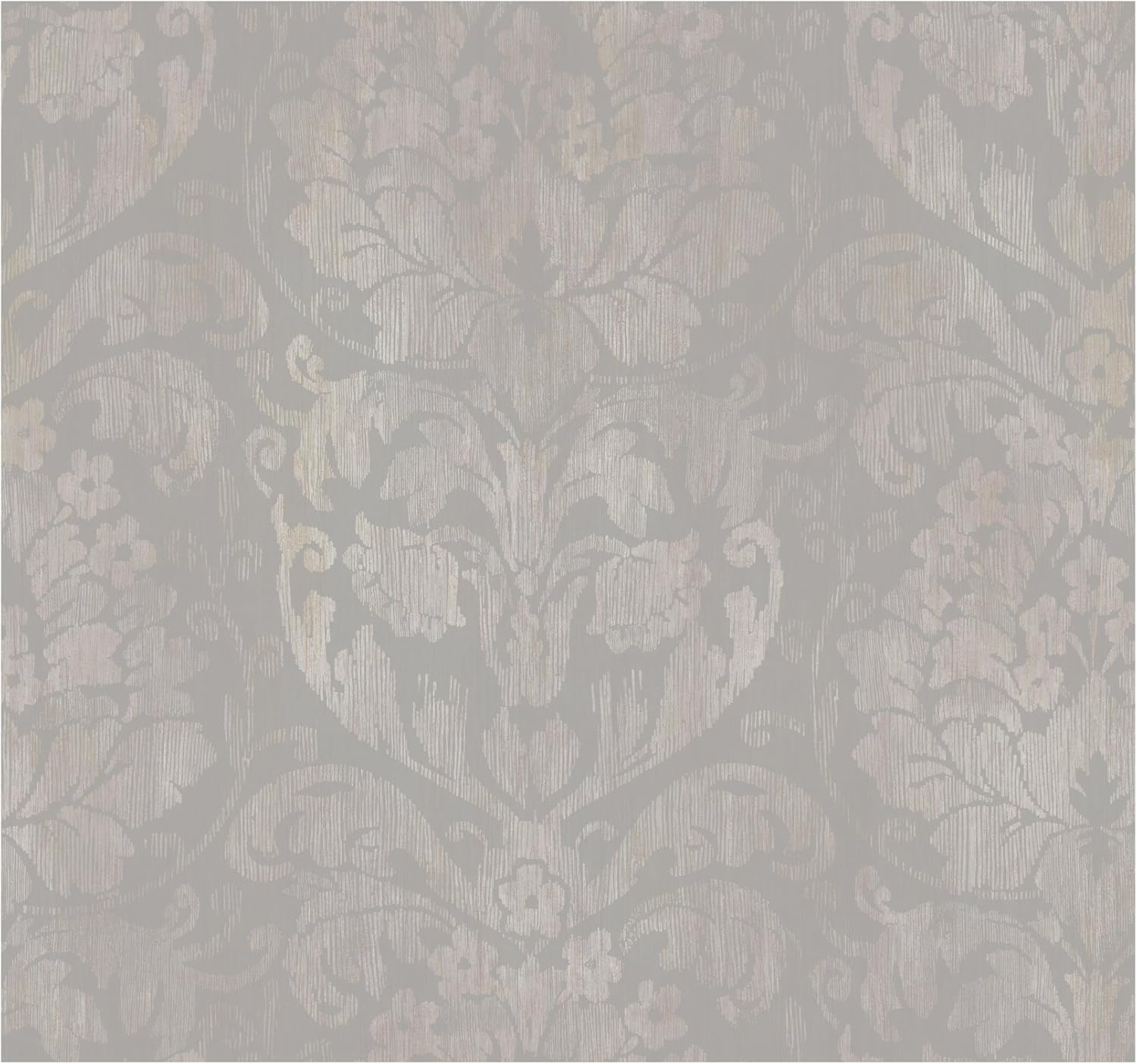 York Wallcoverings DC1325 Iridescent Stria Damask Wallpaper, Metallic
