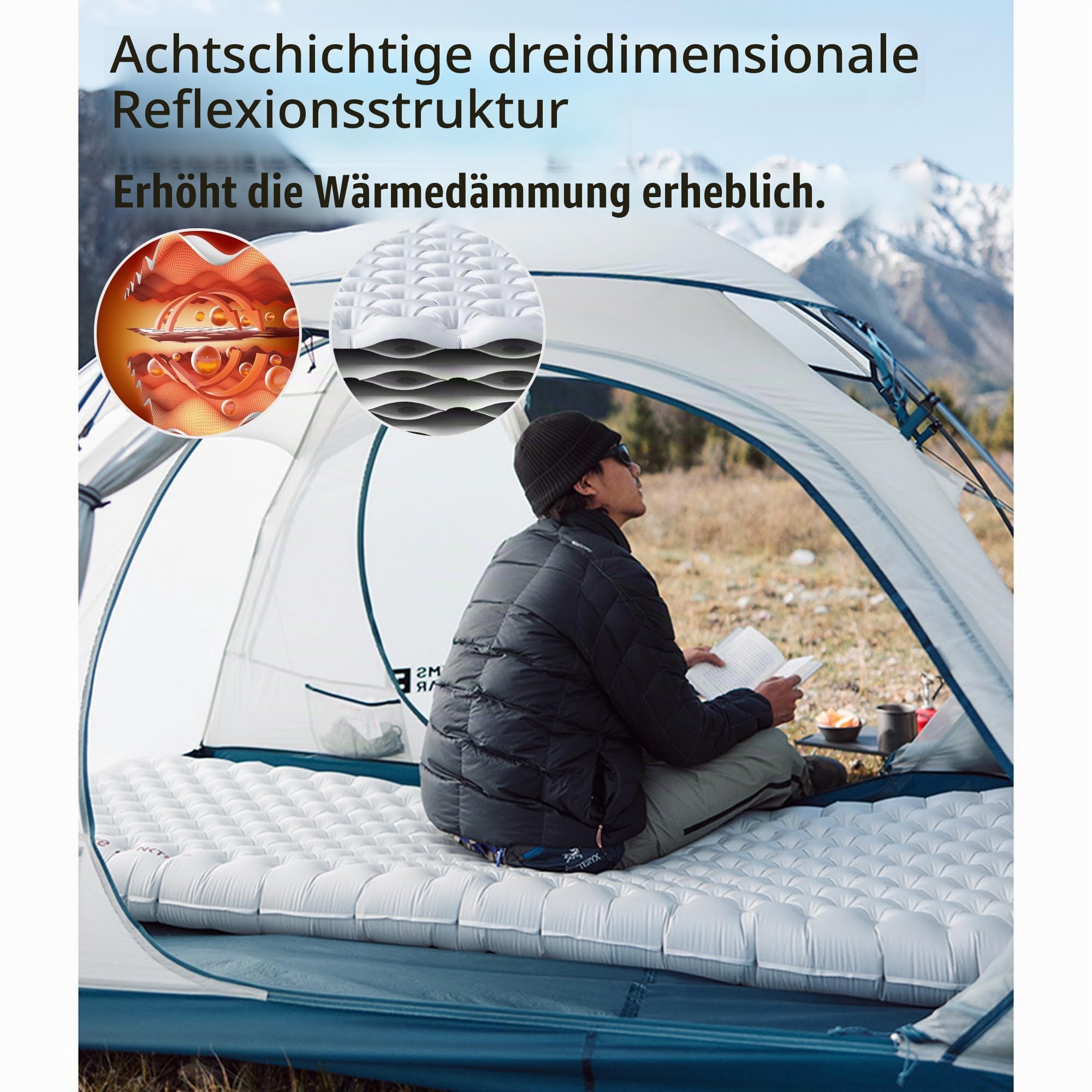 Naturehike Camping-Matratze R8.8 Isolierung,12cm Dicke,bis -30°C nutzbar