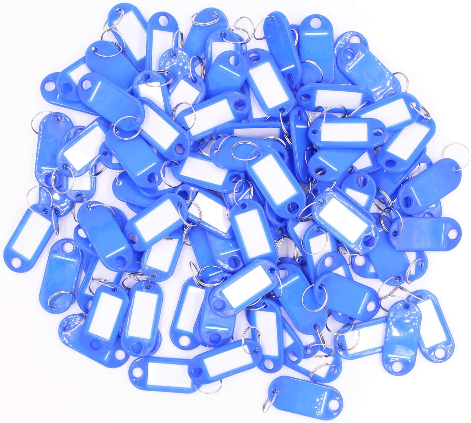 Hotel Key Labels Organizer LeBeila 100 Plastic Key Tags With Label Window, Metal Split Ring