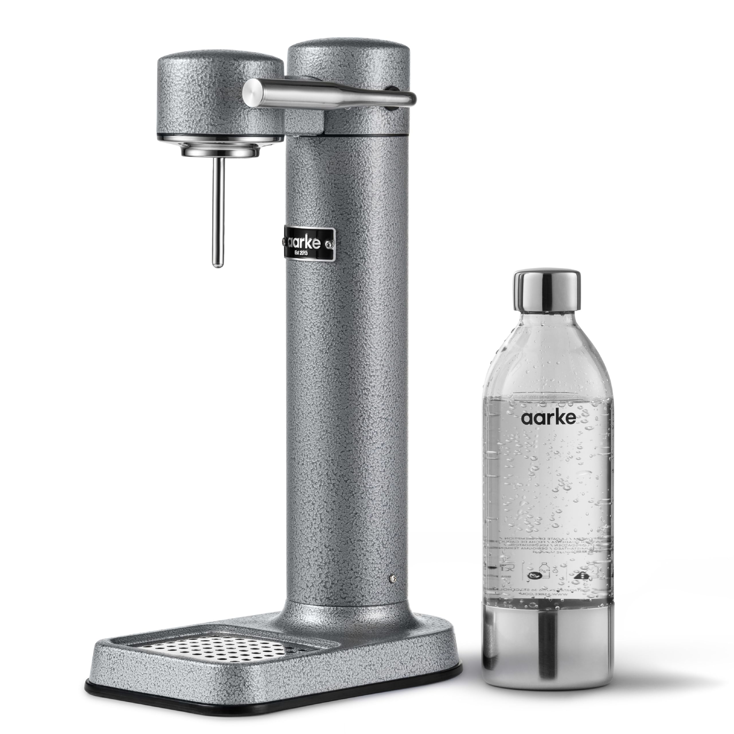 Aarke Carbonator 3 - Premium Sparkling Water Maker, Hammertone Grey