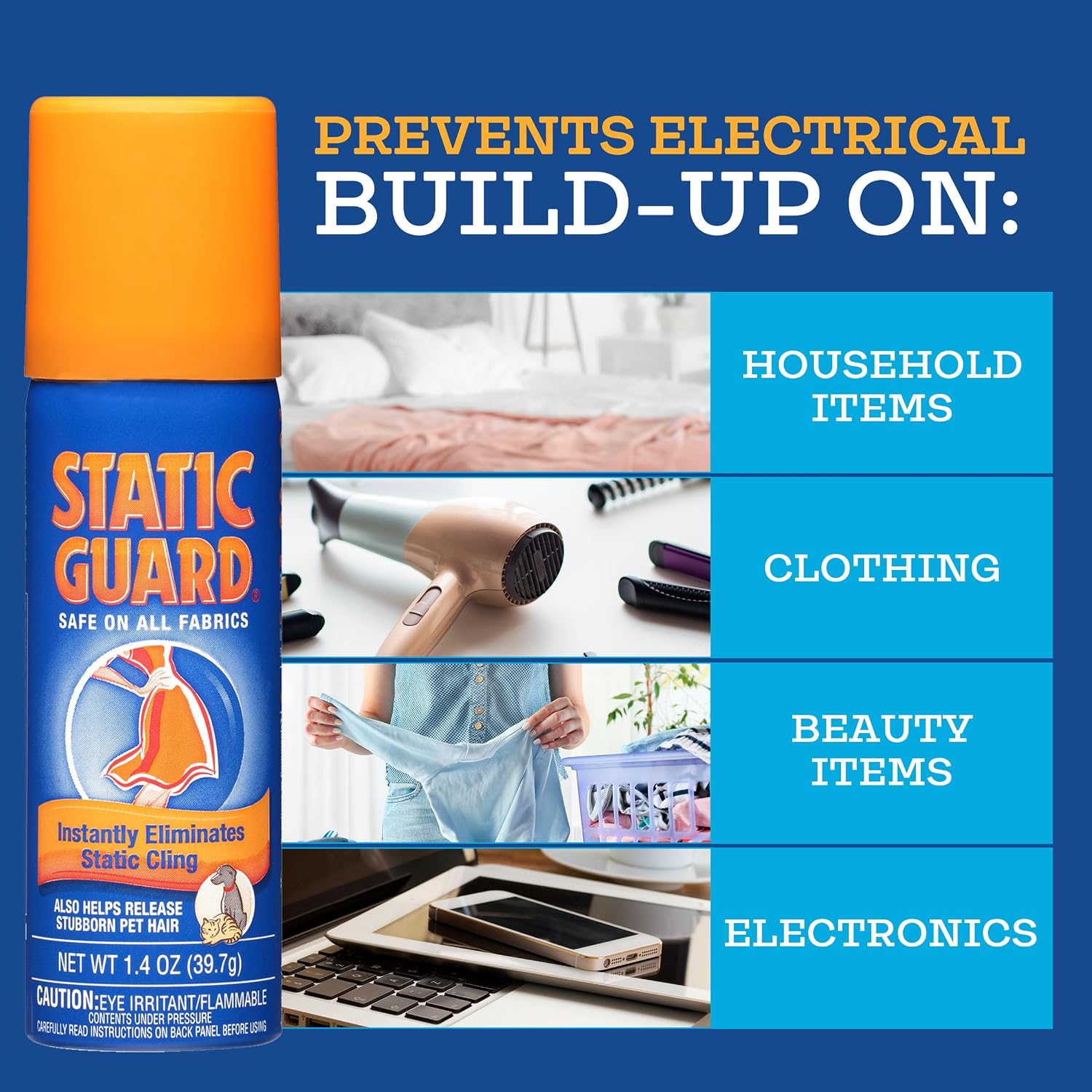 Static Guard Fabric Spray, Original Scent, Small Travel Size, 1.4 Ounce Can image 3