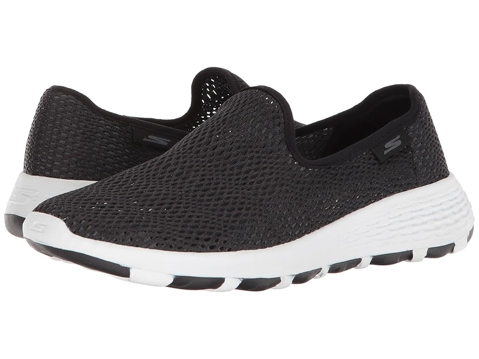 

SKECHERS Performance Go Walk Cool (Black/White) Women's Slip on Shoes