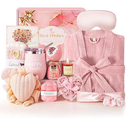 Gifts for Women,Mothers Day Relaxing Spa Gift Baskets for Mom,Happy Birthday Gift Ideas Basket