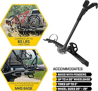 Saris MHS Bike Carrier Modular Hitch System for Cars, Trucks and SUVs, Precision Machined Aluminum Bike Rack