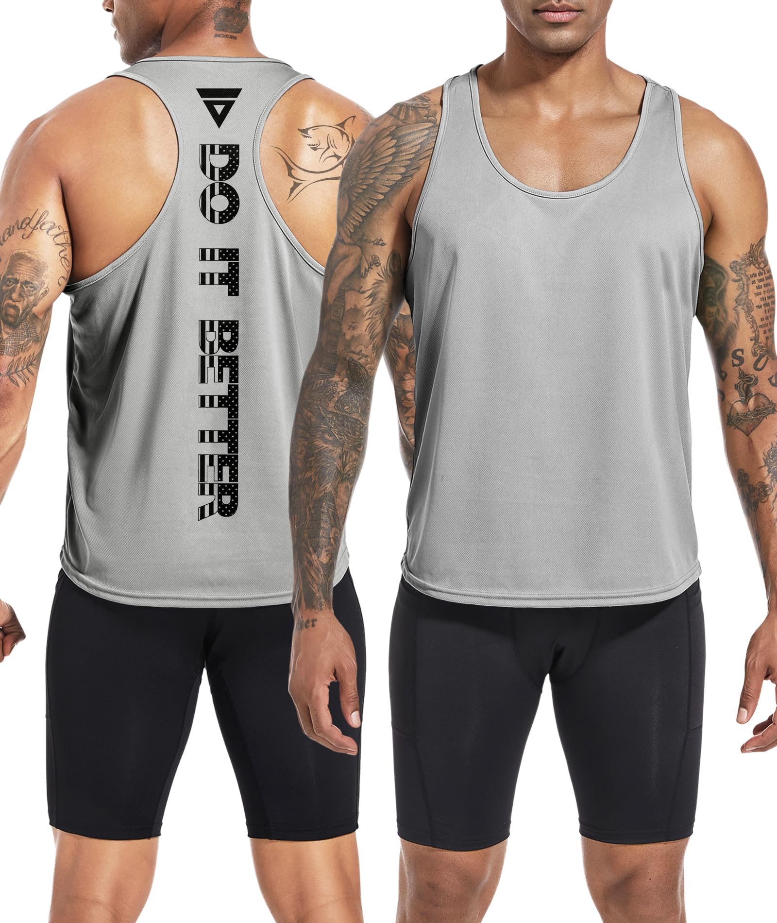 Boyzn 3er Pack Tank Top Herren Sommer Ärmelloses T-Shirts Atmungsaktive Muskelshirts Fitnessstudio Workout Sport Unterhemd Gym Bodybuilding Sleeveless T Shirt