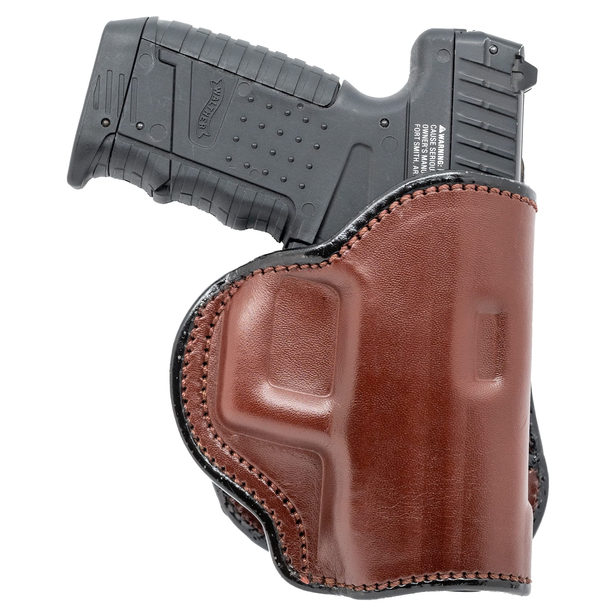 Compatible with OWB Paddle Leather Gun Holster Glock 43, 43X 9mm |Walther PPS, PPS M2 | Springfield XDS 3.3, Hellcat | S&W M&P 380 Shield EZ | Beretta APX Carry | Taurus PT 709 Slim