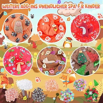 LAWOHO Pack of 6 Autumn Slime Set Includes Fluffy Cloud Slime Clear Slime & Butter Slime Children's Birthday Halloween Party Bag Slime Set Girls and Boys