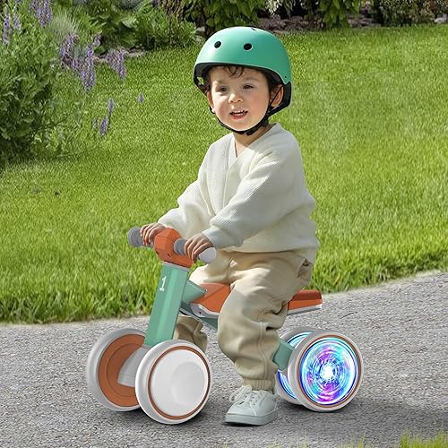 Miniatura 8 de Bicicleta de equilibrio para bebés para niños y niñas de 1 año  Primera bicicleta para niños pequeños con iluminación colorida, juguete seguro de 4