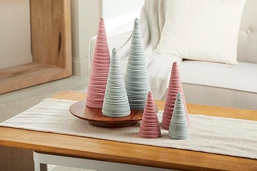 Miniatura 3 de Sage Velvet Trees Set of 3, Modern Christmas Decor, Mantel Décor, Holiday Entryway, Rustic Winter Home, Farmhouse Home Decorations, Tree Figurines