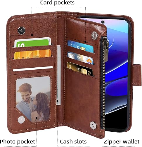 Miniatura 3 de Asuwish Funda para teléfono Motorola Moto G Stylus 5G 2022 con protector de pantalla de vidrio templado y tarjetero de cuero con diseño de flores,