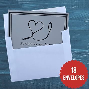 Groomers Margins Pet Sympathy Cards for Dogs - 16 Pack of Pet Sympathy Cards Bulk - Veterinarian Condolence Cards for Loss of Dog or Cat - 4.25 x 6 Inch - Made in USA for Pet Professionals