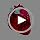 Novelty Anatomical Heart Hair Claw Clip, Red and White, 1 Piece