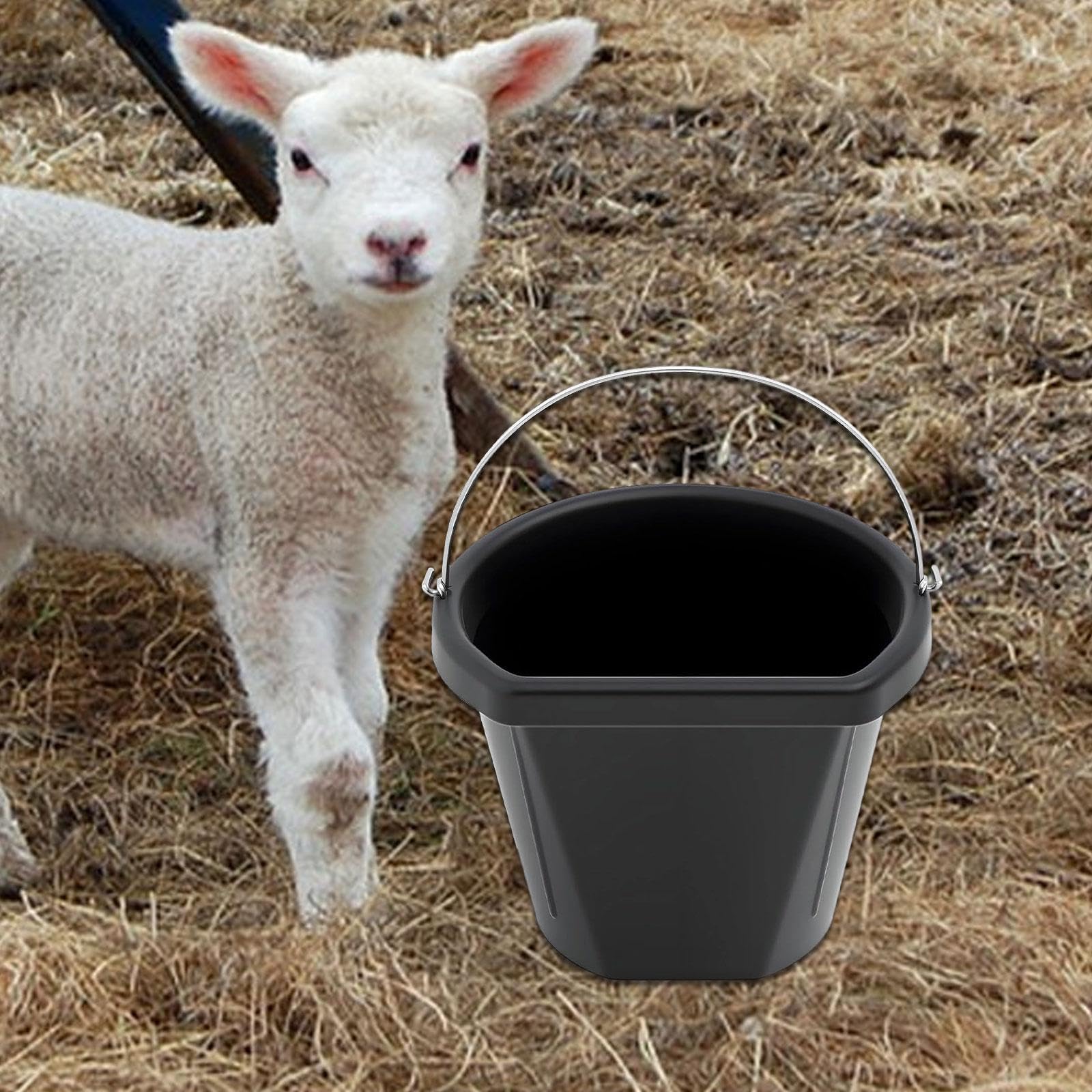 MagiDeal Cubo de Goma para alimento de Caballos, 18 l, Multiusos, para Granjas, Patios y zoológicos.
