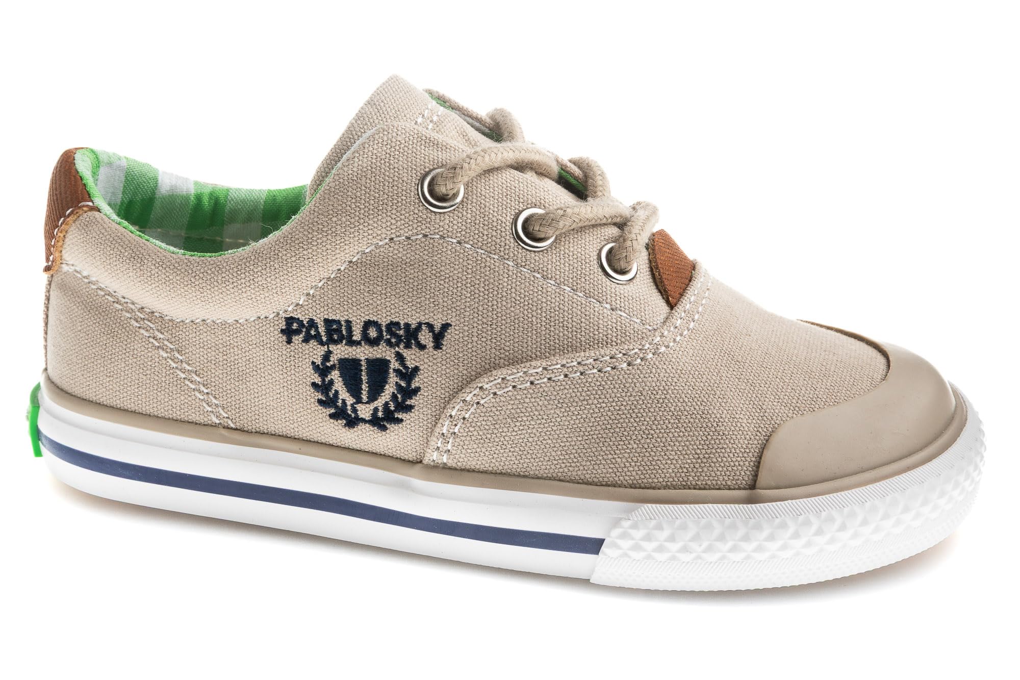 Pablosky Jungen Goma 984730 Sneaker, Beige, 33 EU Ancho