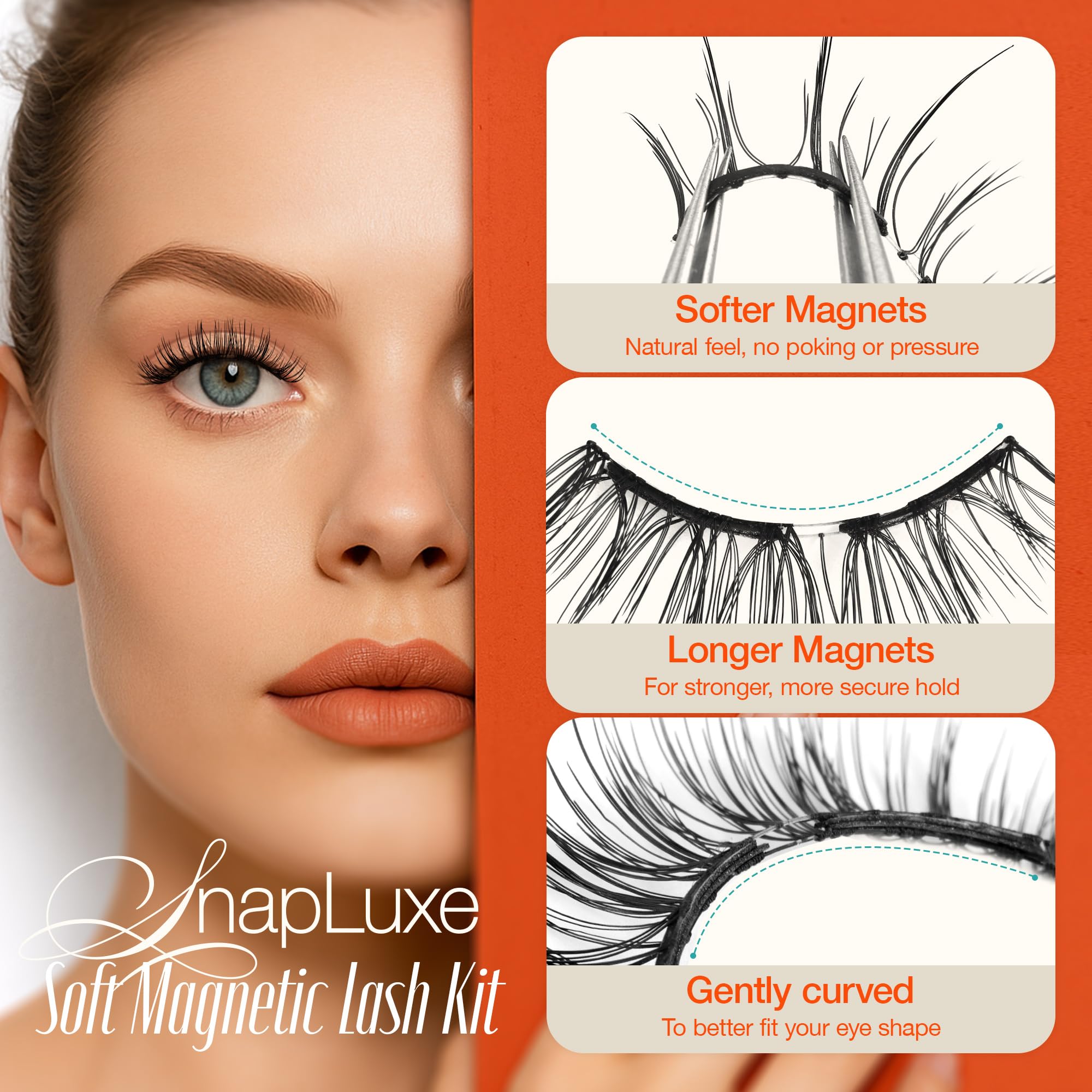 LASHVIEW Upgrade Magnetische Wimpern mit Applikator, weiche magnetische Wimpern, natürliches Aussehen, wiederverwendbar, kein Kleber erforderlich, einfach zu tragen und zu entfernen (YT14)