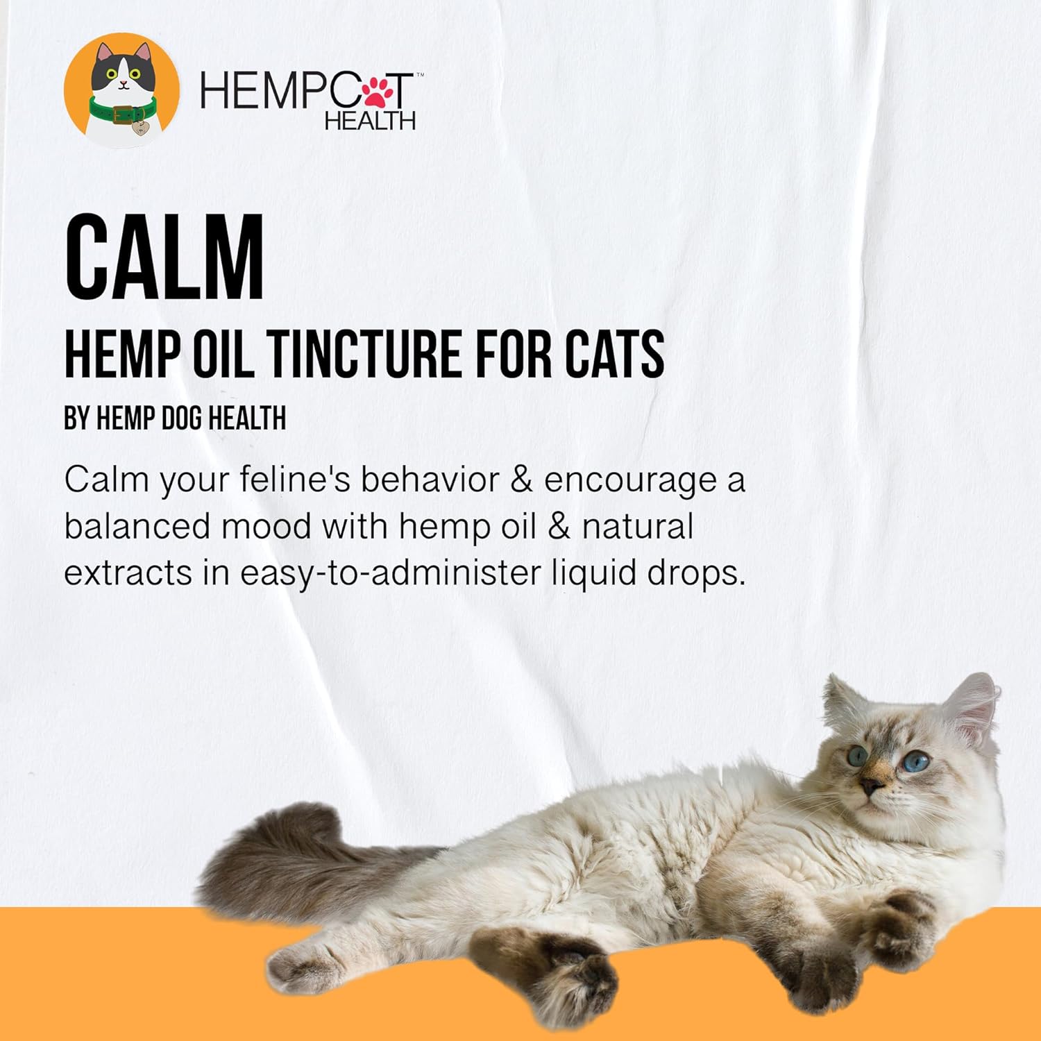Calm Drops for Cats - Lavender Hemp Oil Blend for Balance During Fireworks, Travel, Alone Time, & New Environments - USDA Organic Cat Calming Drops - New & Improved Formula - 2 oz