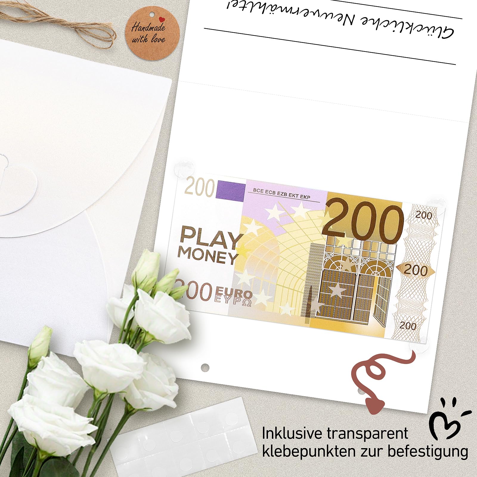 Wedding Card Money Gift with Envelopes, Card Wedding Money Gift for Bride and Groom Money Gift Wedding Packaging - Image 2