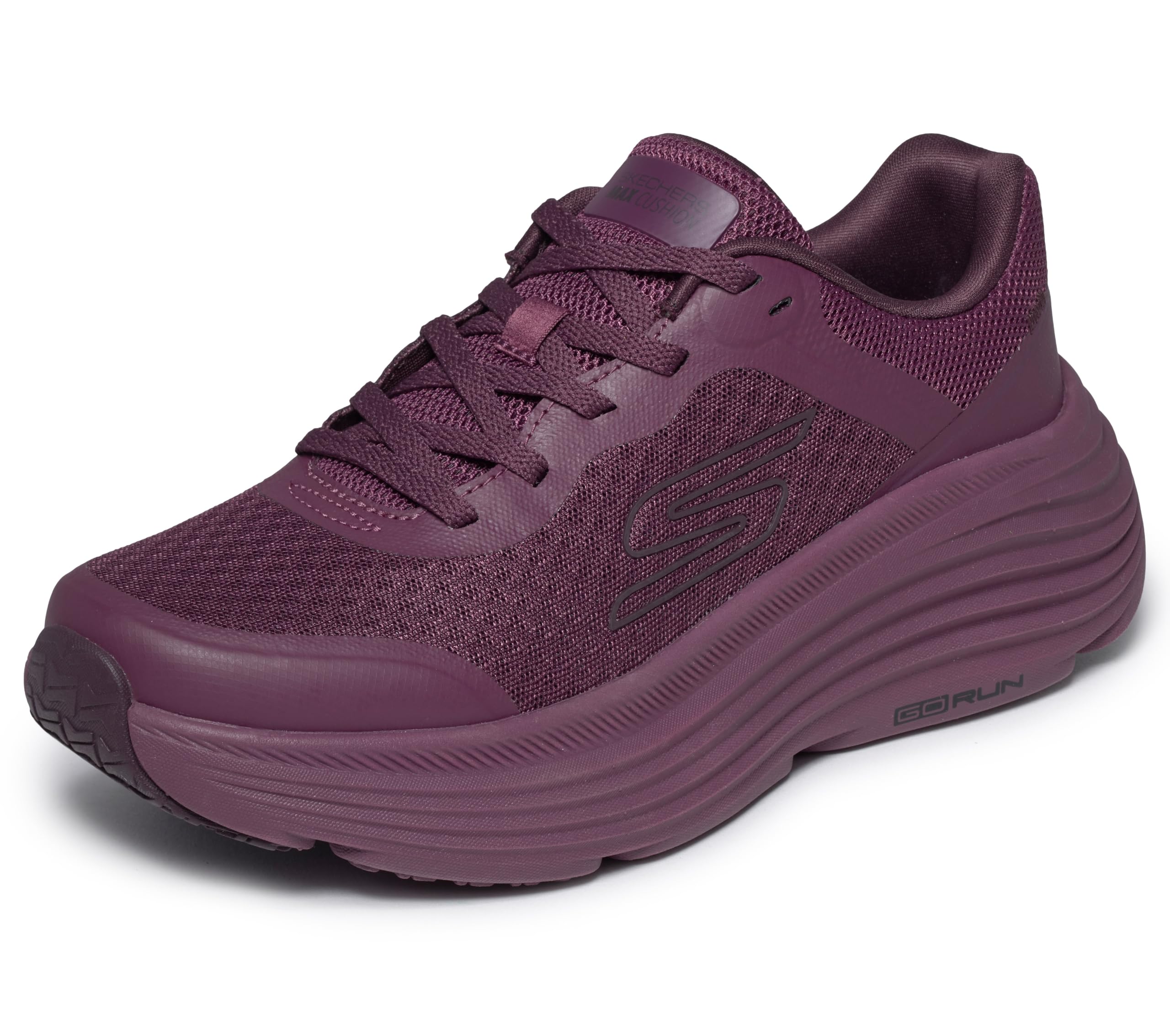 Skechers Damen Max Cushioning Endeavour Canova Turnschuhe, Burgundy Synthetic, 36.5 EU