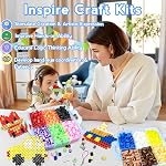 Fuse Beads Kit for Kids-12 Colors 10mm Bead Craft Set with Storage Box, Pegboard, Ironing Paper and Accessories, DIY Craft Kits, Arts and Crafts Set Toys Gifts for Girls & Boys Birthday Christmas