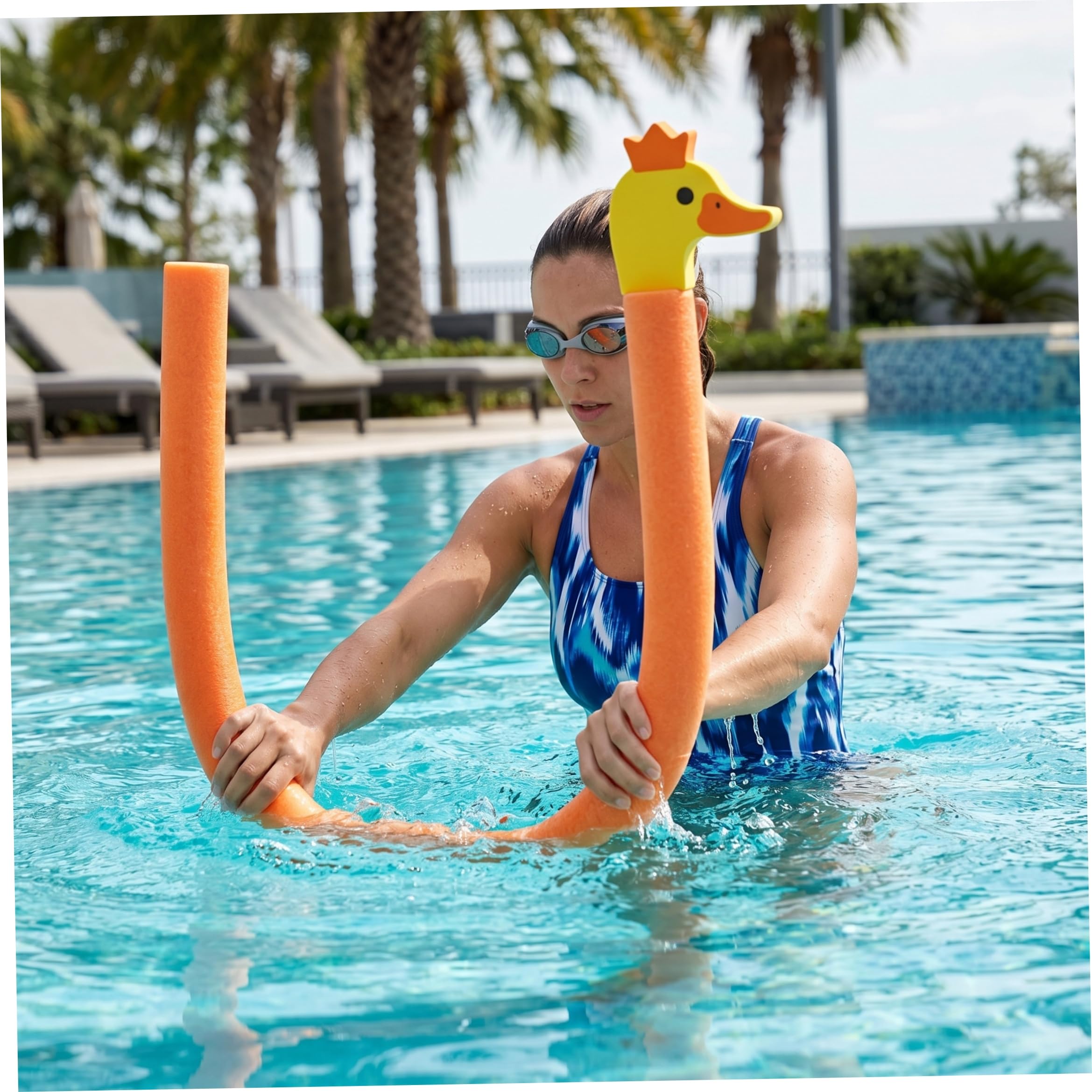 Schwimmnudeln für Kinder | Schwimmnudeln für Kinder, niedliche entenförmige aus Schaumstoff mit hohem Auftrieb zum Spielen für, 66 Zoll, Gelb