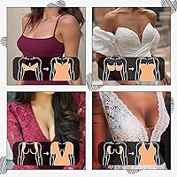 Vista 4 de Kit de cinta transparente para pechos, cinta adhesiva para levantamiento de senos con cubiertas de pezón de alce y cinta de moda de doble cara