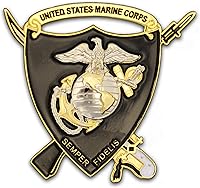 Vista 7 de USMC Challenge Coin TBS The Basic School Challenge Coin! Marine Corps Challenge Moneda! Unreal Detalle Oficialmente autorizado y diseñado por