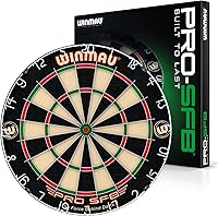 Winmau Pro SFB Bristle Dartboard - Professional Sisal Board with Staple-Free Bullseye, Cliple II Wiring & Fewer Bounce-Outs