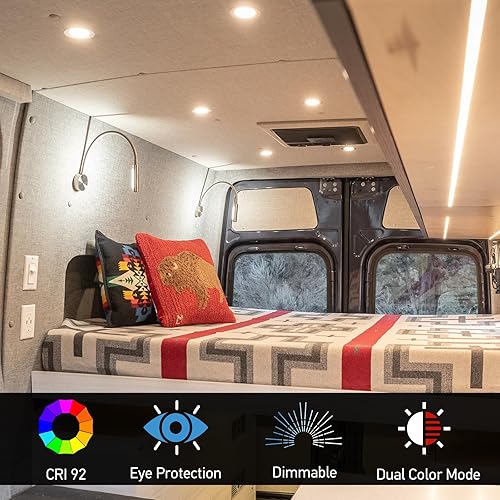 Miniatura 2 de acegoo Lámpara de pared de cuello de cisne flexible de 12 V para casa rodante, barco, cámper, camioneta, lectura de cabecera o asiento, cargador USB