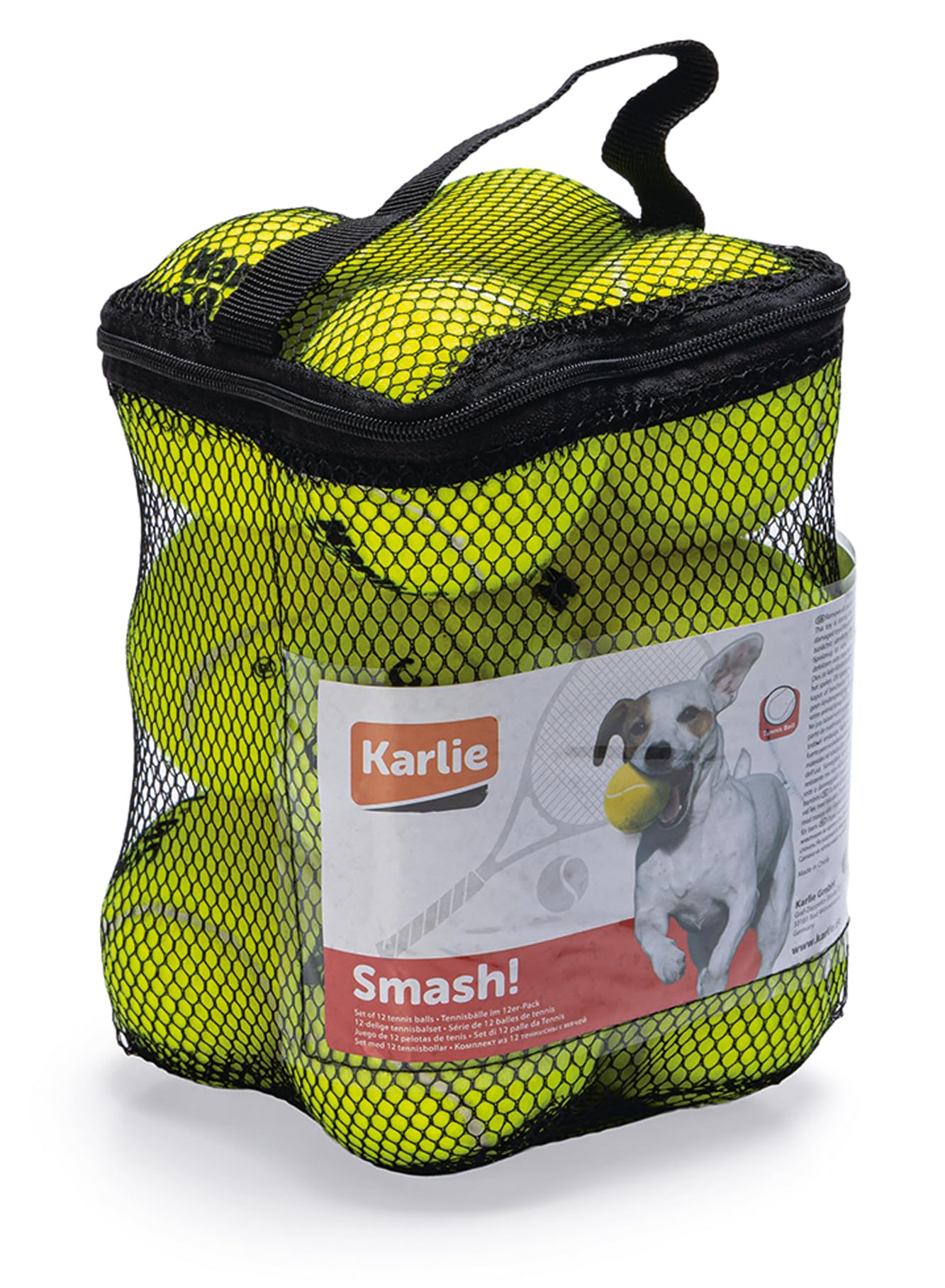 Karlie 45634 bęben zabawkowy z 12 piłkami tenisowymi ø: 6 cm żółty