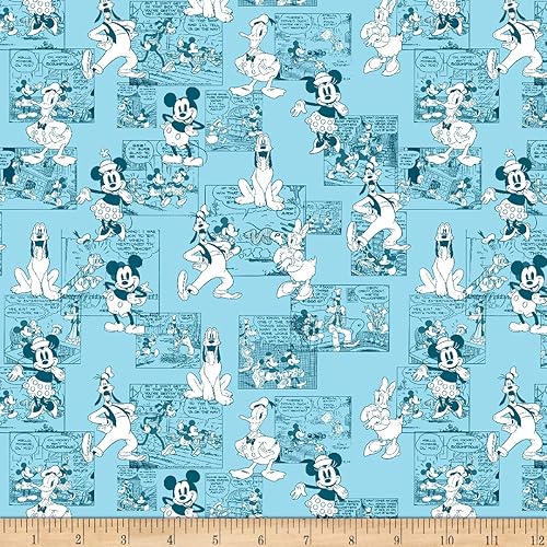 Disney Mickey and Friends Sensational 6 Comic Strip Multi, tela por yarda