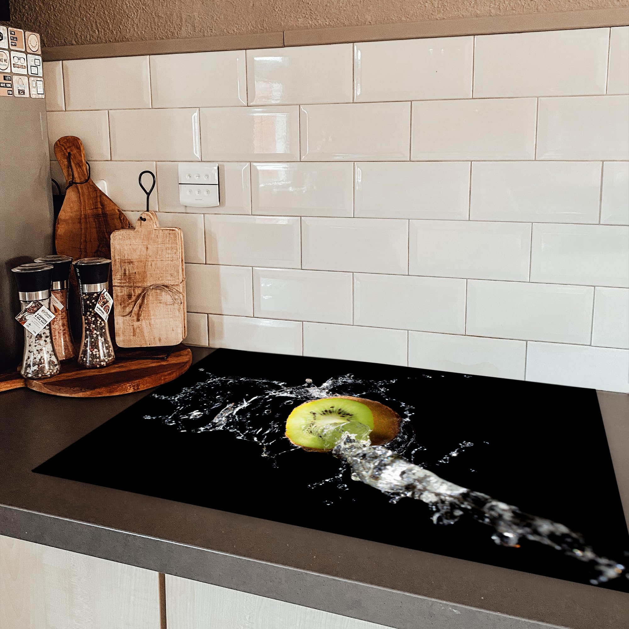 KitchenYeah® Inductie Beschermer 78x52 Cm - Japanse Esdoorn Aan Het Begin Van De Herfst 78x52 Cm Afdekplaat Inductie Inductiebeschermer