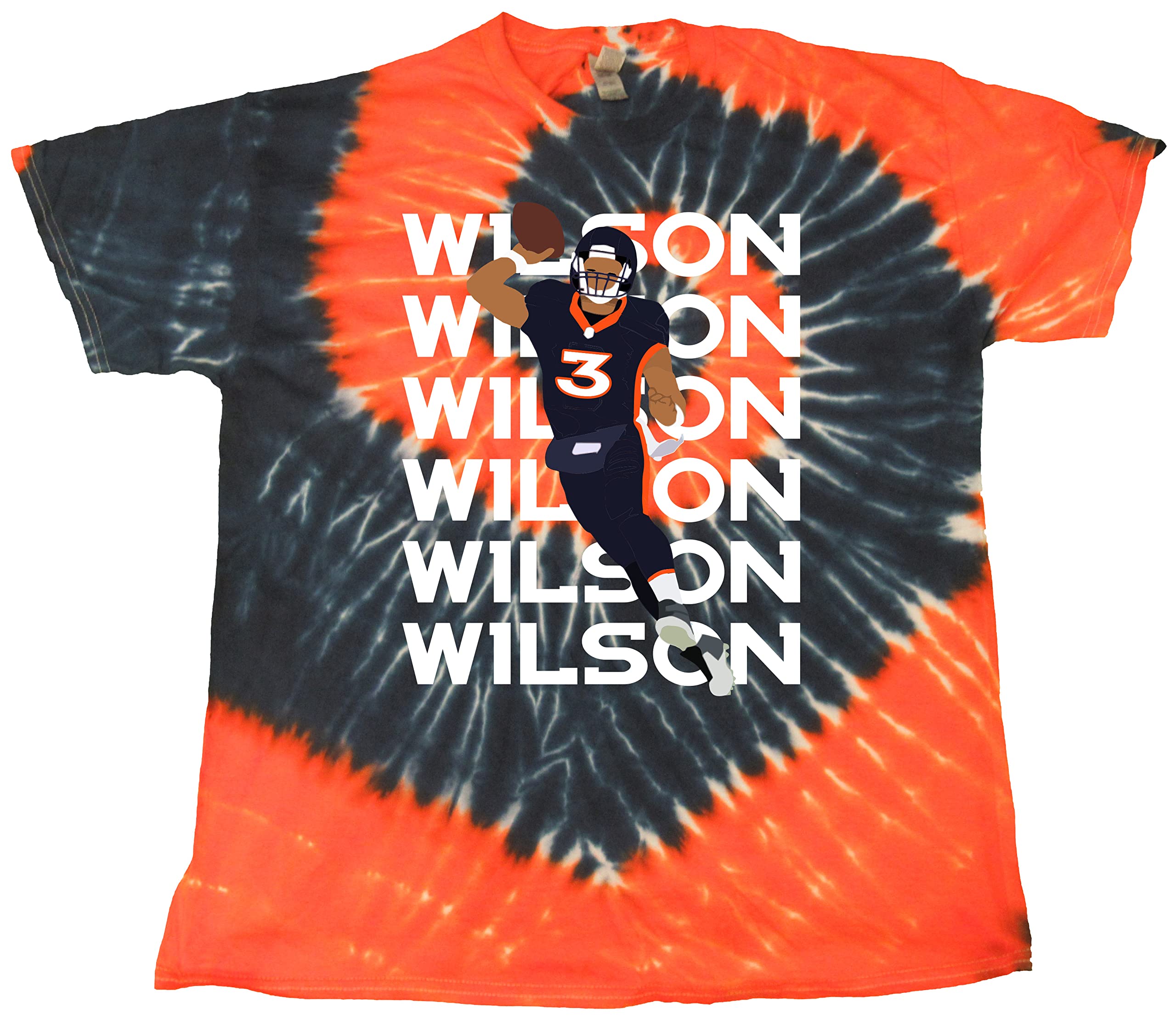 GenericTIE DYE Broncos Wilson Text Pic T-Shirt