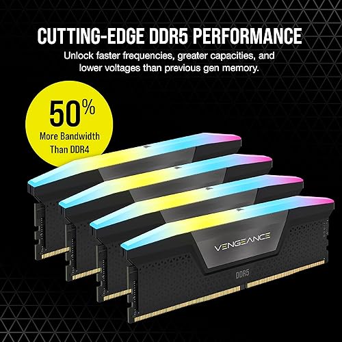 Miniatura 9 de CORSAIR VENGEANCE RGB DDR5 RAM 32 GB (2 x 16 GB) 6200 MHz CL36 Intel XMP iCUE Memoria de computadora compatible - Negro (CMH32GX5M2E6200C36)