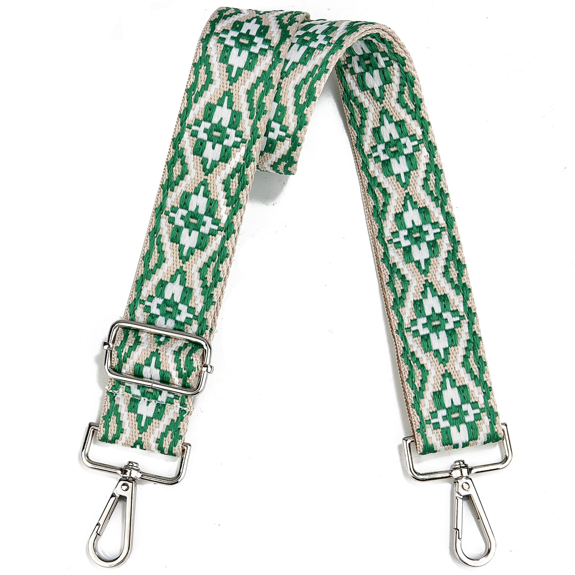Wide Purse Strap Adjustable Replacement Crossbody Bag Strap Silver Hardware Shoulder Straps