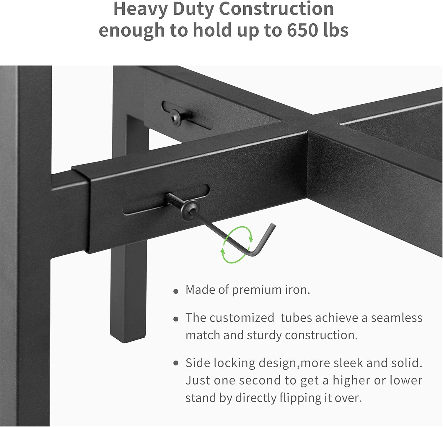 FaithLand 14" Gray Pot and 12~16" Adjustable Plant Stand Bundle