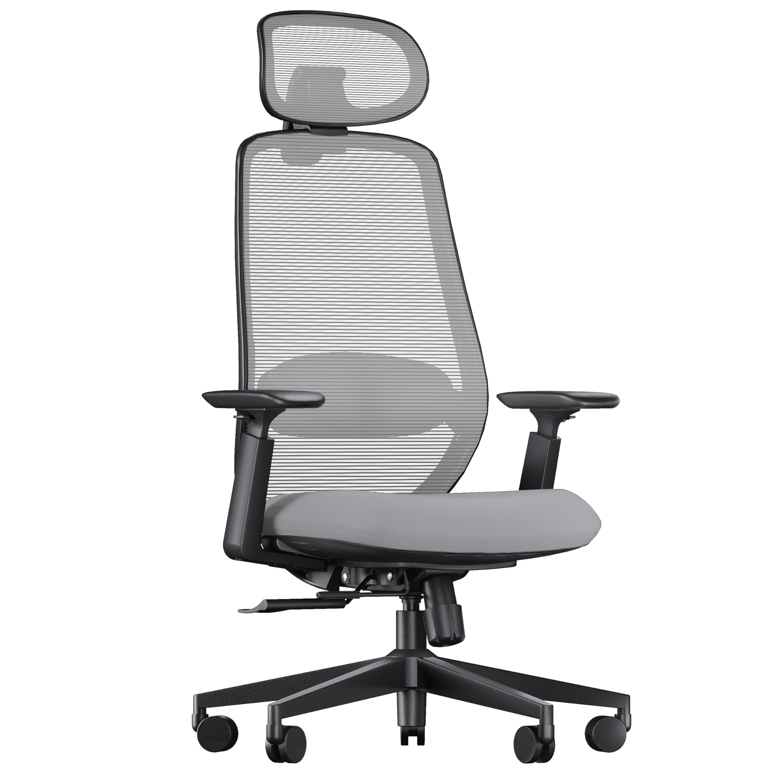 ProtoArc EC200 ergonomiczne krzesło biurowe, z regulacją wysokości i głębokości, podparcie okolic lędźwiowych, głębokość siedziska, regulacja wysokości, zagłówek 3D, krzesło komputerowe do biura