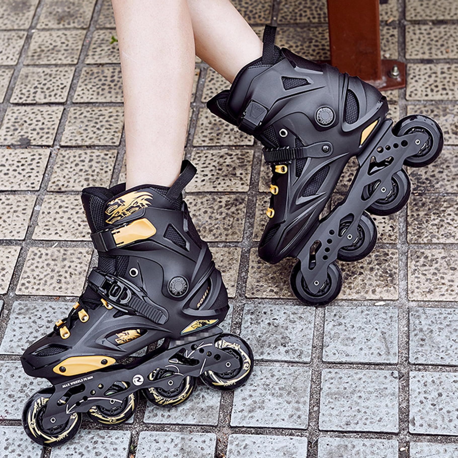 Patines En Linea Adulto, Patines 4 Ruedas Mujer Hombre, Patines Profesionales De Fitness para Principiantes Adulto Mujer Hombre