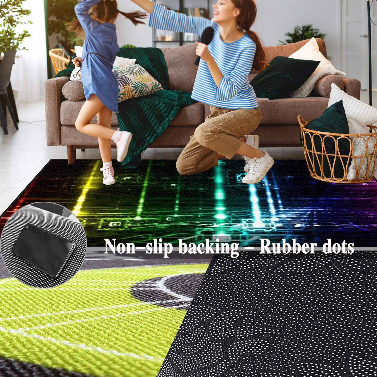 Tapis de Batterie Acoustique Insonorisant - Tapis pour Batterie et Percussions - Tapis de Tambour - Tapis pour Batterie Electronique - Anti Bruit Instruments de Musique Tapis de Sol 140 x 100 cm
