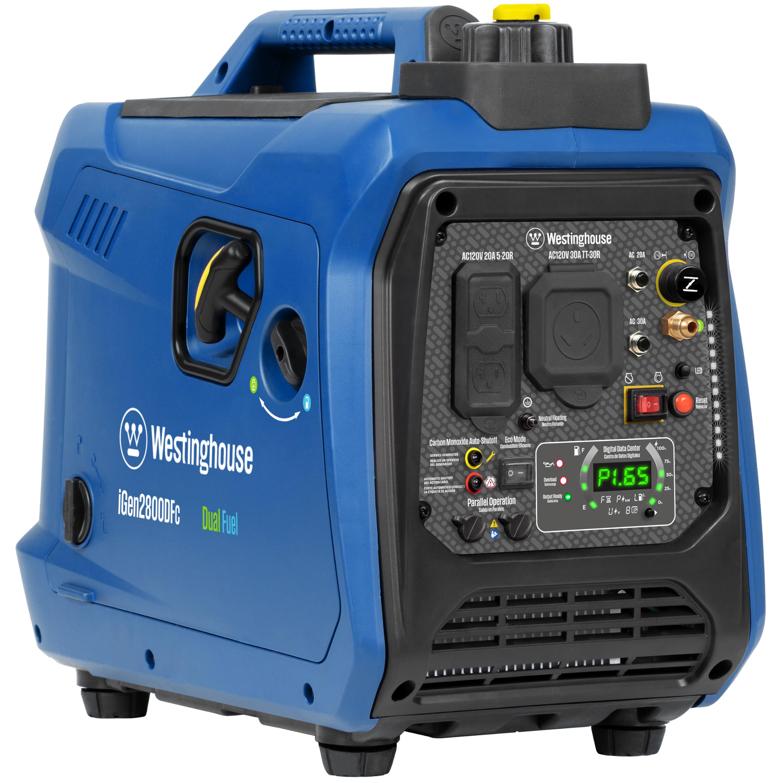 Westinghouse 2800 Peak Watt Super Quiet Lightweight Dual Fuel Inverter Generator