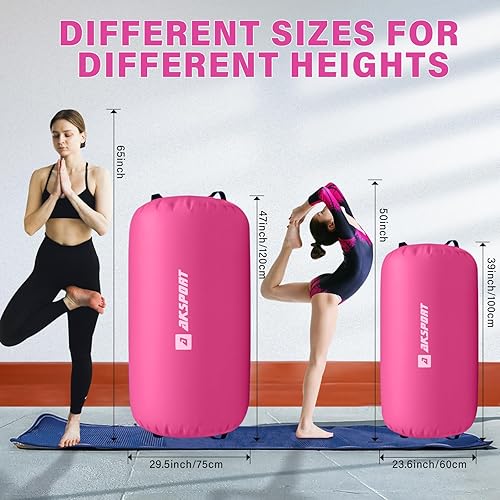 Miniatura 4 de AKSPORT Air Roller - Barril de aire para flexiones de espalda y resortes de mano, entrenamiento con bomba de aire eléctrica para uso