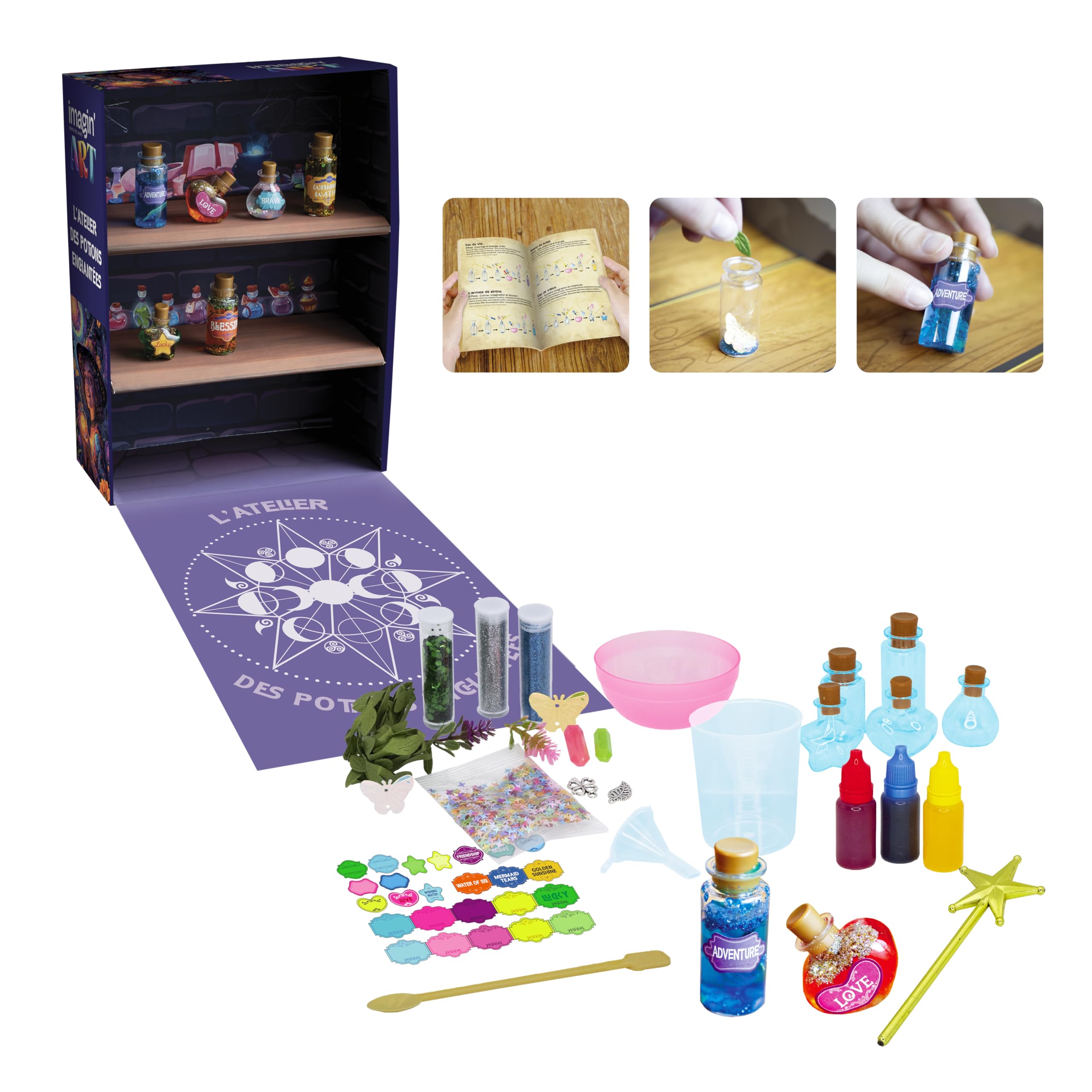 Silverlit Imagin'Art L’Atelier des Potions Enchantées Coffret Créatif Alchimie Magique Fioles Recettes Féeriques Loisirs Créatifs Enfant