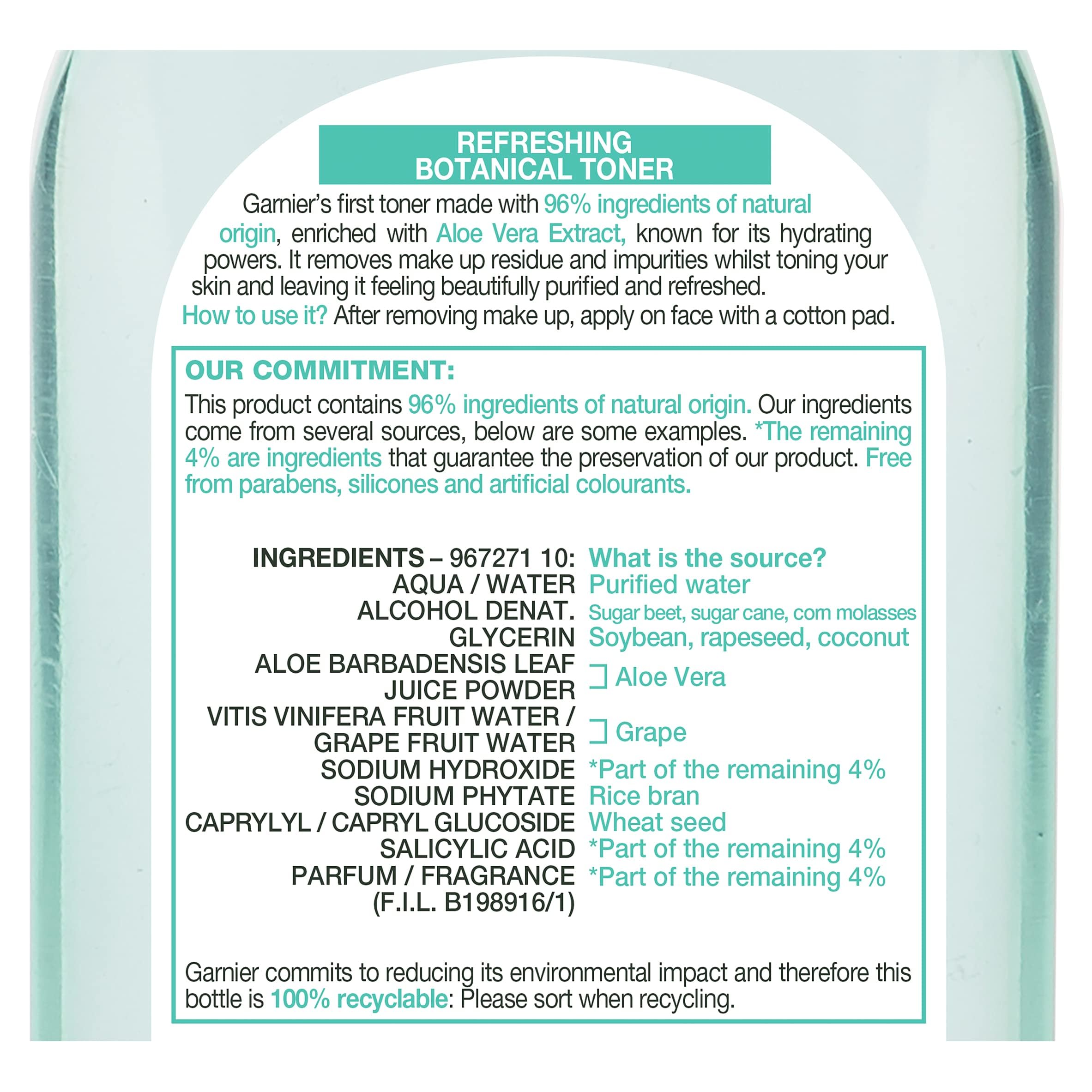 Garnier Natural Aloe Extrakt Toner Normal Skin, 200 ml